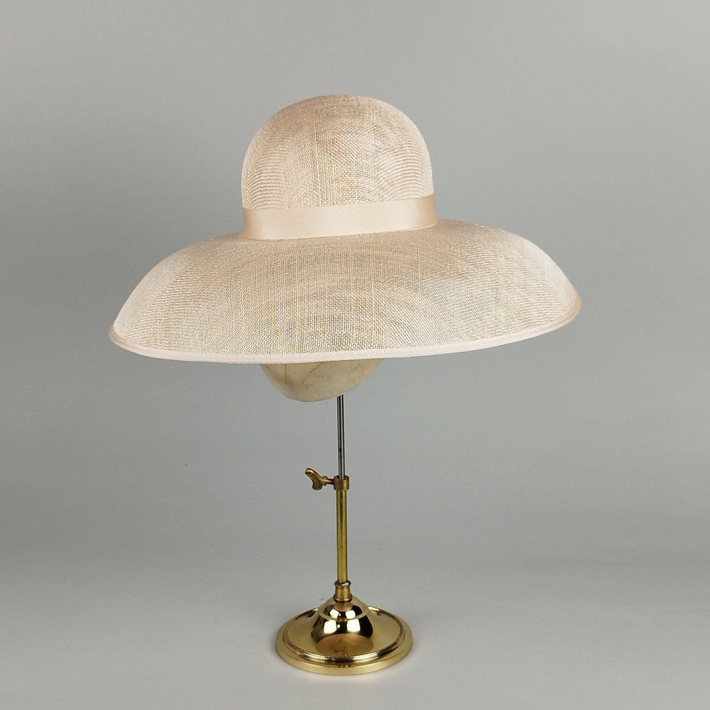 Timeless Charm - Dior-shaped Pale Pink Wedding Hat